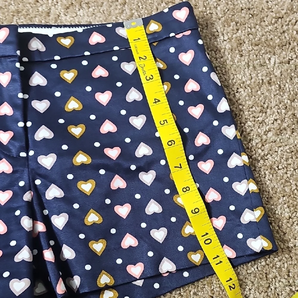 J.‎ Crew Navy Heart Patterned High Waist Shorts